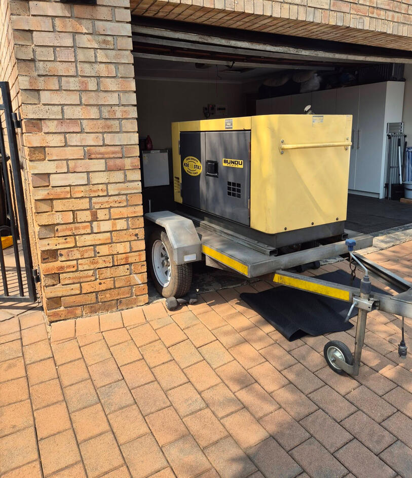 Trailer-mounted diesel generator delivered to site