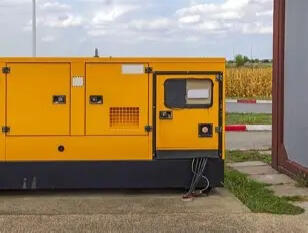 TCFAITH technician servicing a standby generator at a home