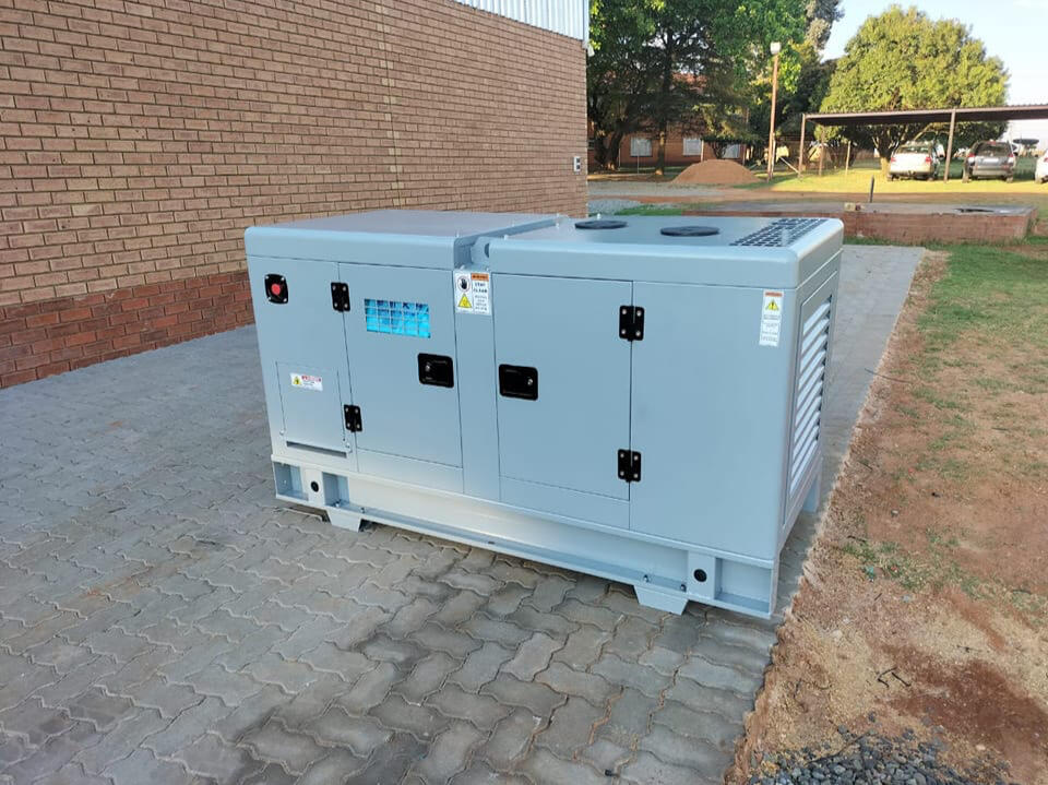 Silent canopy standby generator installed and commissioned